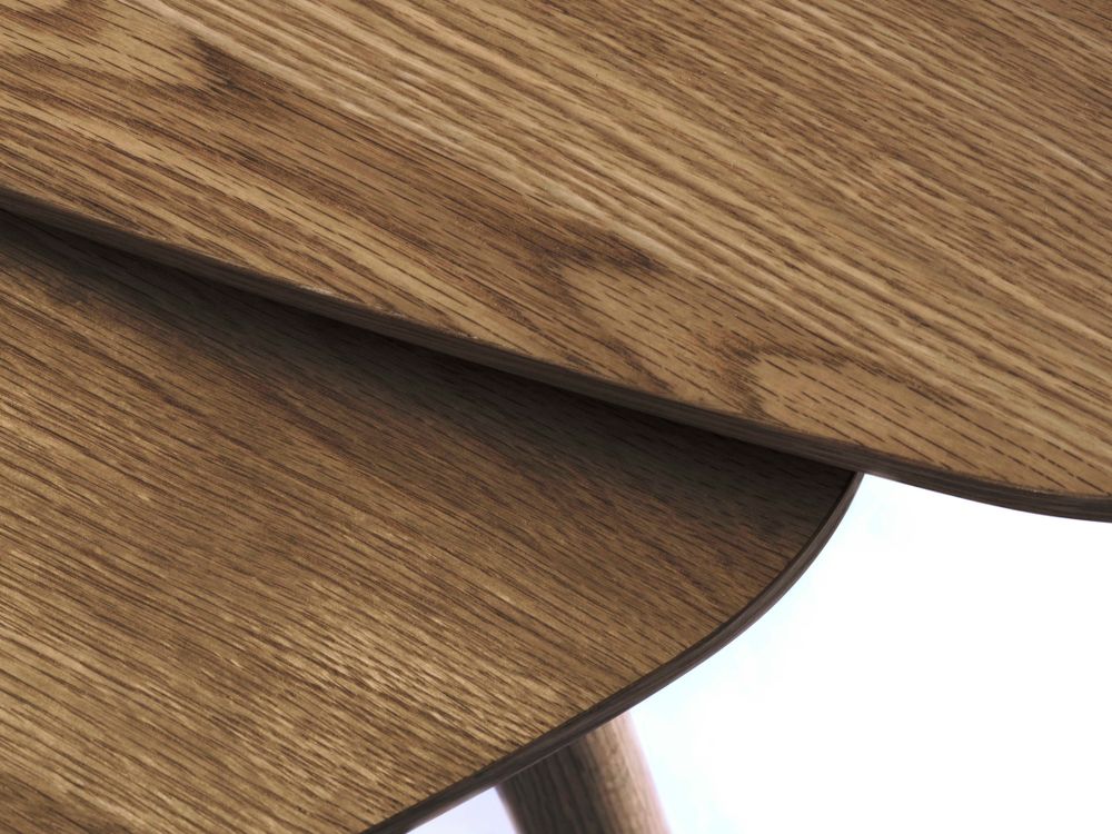 Set van 2 salontafels ADDA - Smoked Oak UNI-4-001-SMO