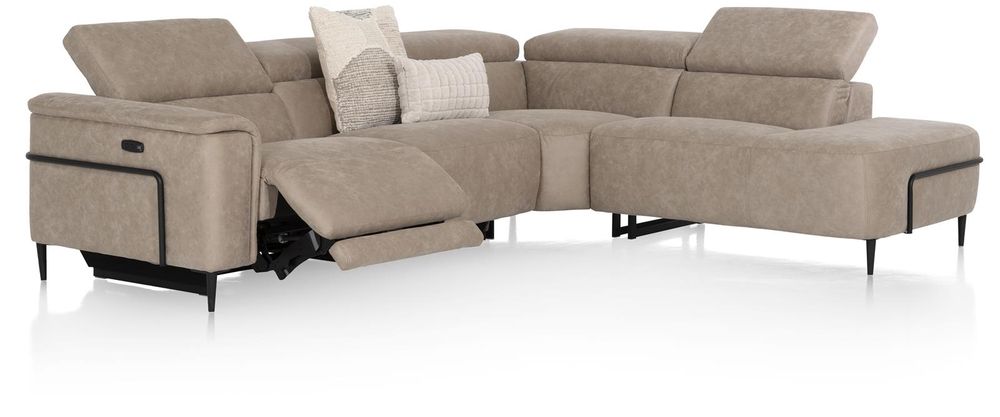 Hoekzetel met elektr. relax DOLCEDO - Beige HEH-370-HKTZ-ORB