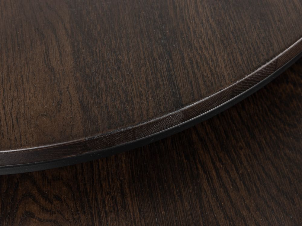 Set van 2 ronde salontafels GLASGOW - Smoked Oak FDF-18-000087