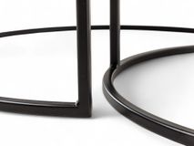 Set van 2 ronde salontafels GLASGOW - Smoked Oak FDF-18-000087