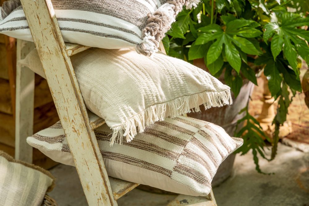 Sierkussen ANDREAS 40x60 - Wit/Bruin RGN DDL0222102434