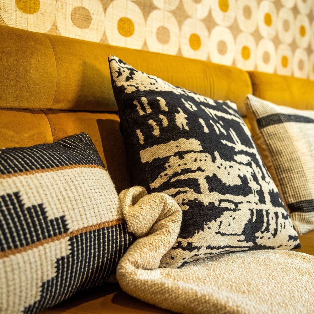 Sierkussen VINCE 45x45 - Zwart/Wit RGN DDL0222002703