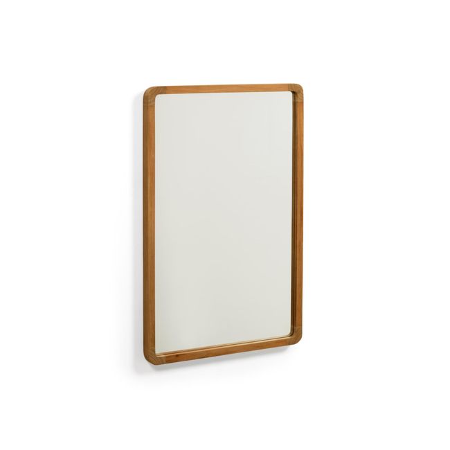 Spiegel SHAMEL - Massief Teak / Walnoot