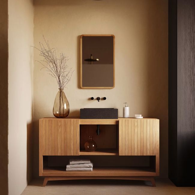 Badkamermeubel KUVENI - Massief Teakhout