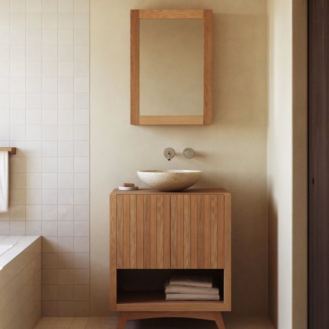 Badkamermeubel KUVENI - Massief Teakhout