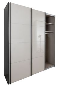 Schuifdeurkast 3-deurs KULMBACH - Champagne/Glas C-RCH-45-KAST1