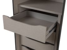 Schuifdeurkast 3-deurs KULMBACH - Champagne/Glas C-RCH-45-KAST1