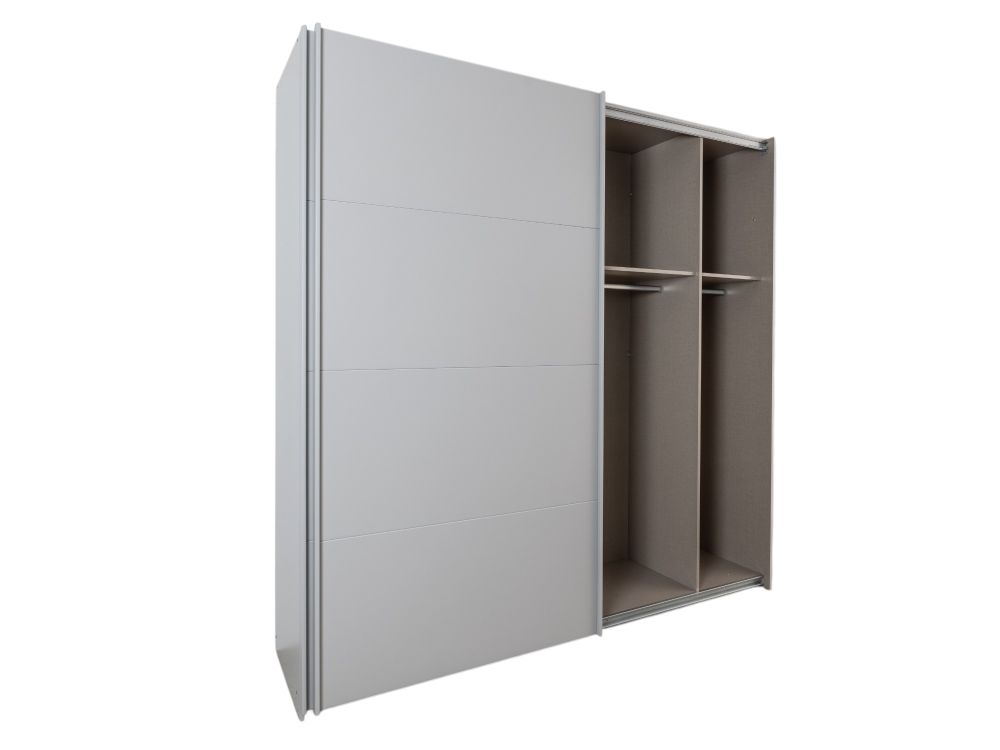 Zweefdeurkast QUADRA - Silk Grey C-RCH-1-KAST2-SGR