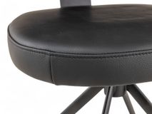 Stoel met terugdraaiende zit ZENITH - Zwart Leder MED-41-000004-LB-B900