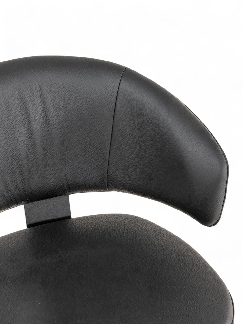 Stoel met terugdraaiende zit ZENITH - Zwart Leder MED-41-000004-LB-B900