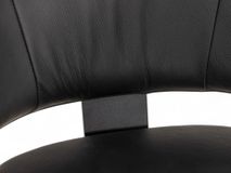 Stoel met terugdraaiende zit ZENITH - Zwart Leder MED-41-000004-LB-B900