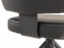 Stoel met terugdraaiende zit ZENITH - Zwart Leder MED-41-000004-LB-B900