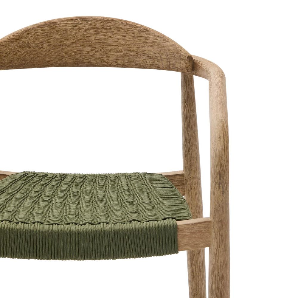 Stoel NINA - Acaciahout / groen KAV CC0555J19