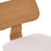 Eetkamerstoel GENA - Eikenfineer/Beige chenillesto KAV C00001BF12