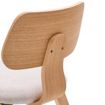 Eetkamerstoel GENA - Eikenfineer/Beige chenillesto KAV C00001BF12