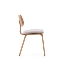 Eetkamerstoel GENA - Eikenfineer/Beige chenillesto KAV C00001BF12