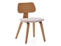 Eetkamerstoel GENA - Eikenfineer/Beige chenillesto KAV C00001BF12