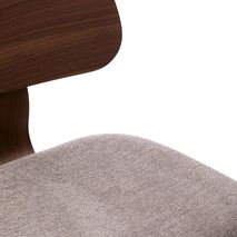 Eetkamerstoel GENA - Walnootfineer/Beige chenilles KAV C00002BF11