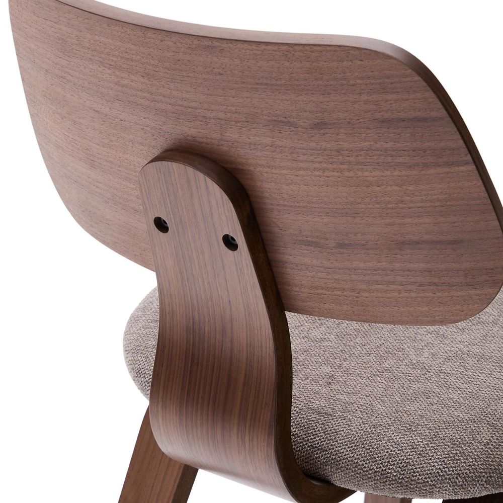 Eetkamerstoel GENA - Walnootfineer/Beige chenilles KAV C00002BF11