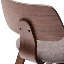 Eetkamerstoel GENA - Walnootfineer/Beige chenilles KAV C00002BF11