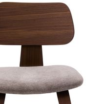 Eetkamerstoel GENA - Walnootfineer/Beige chenilles KAV C00002BF11