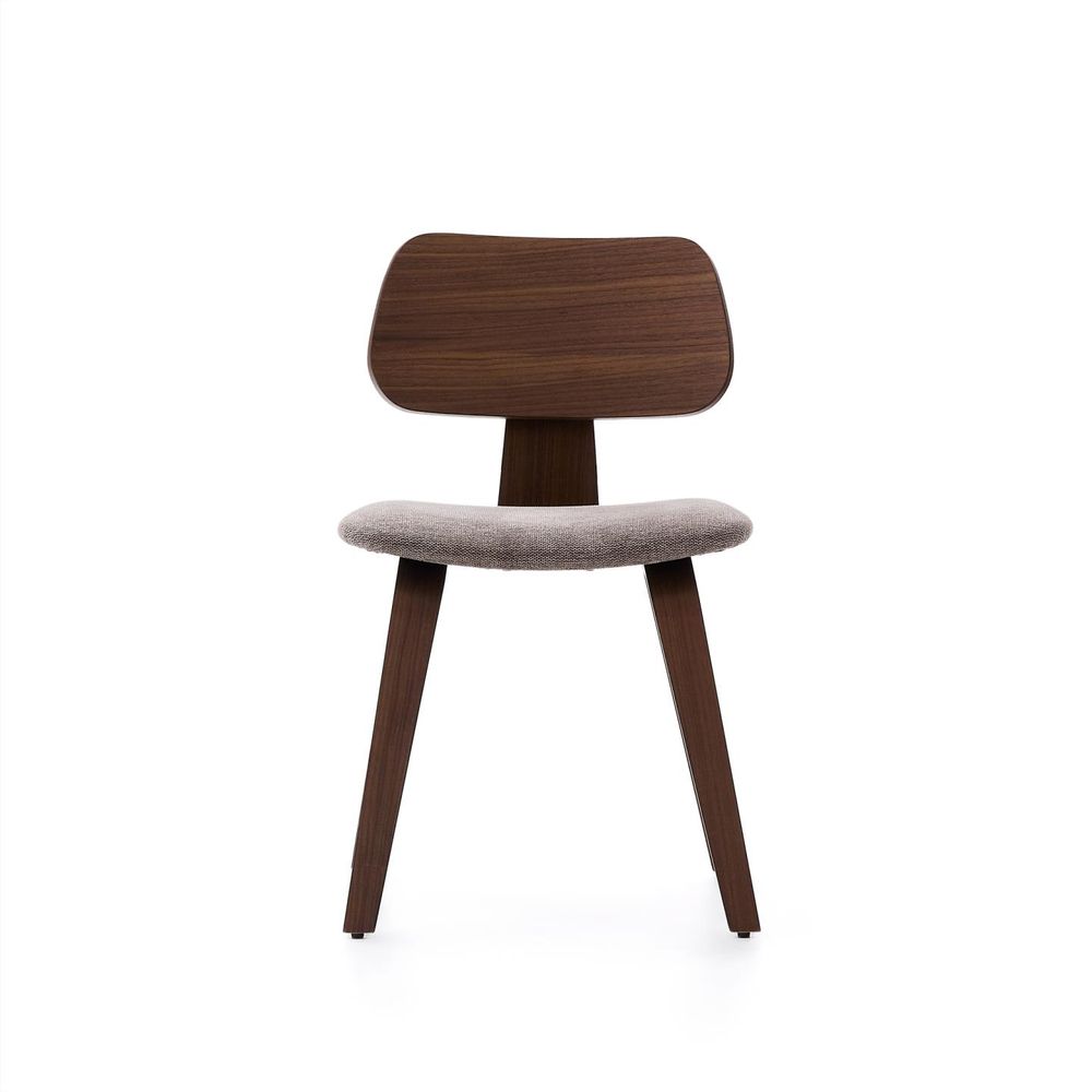 Eetkamerstoel GENA - Walnootfineer/Beige chenilles KAV C00002BF11