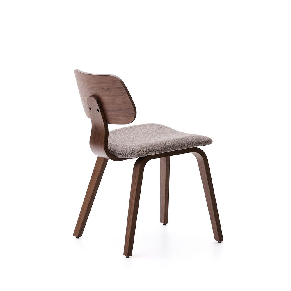 Eetkamerstoel GENA - Walnootfineer/Beige chenilles KAV C00002BF11