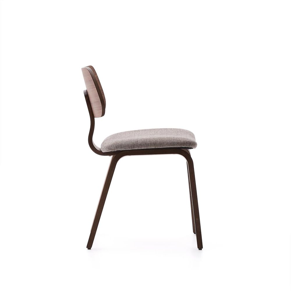 Eetkamerstoel GENA - Walnootfineer/Beige chenilles KAV C00002BF11