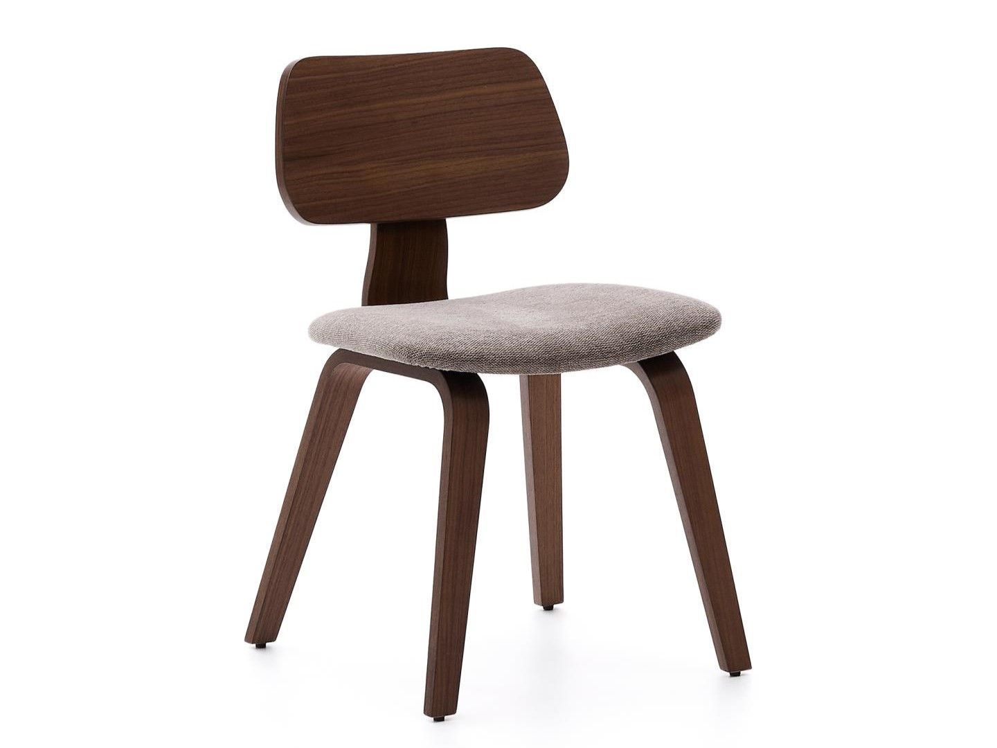 Eetkamerstoel GENA - Walnootfineer/Beige chenilles