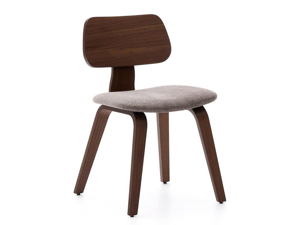 Eetkamerstoel GENA - Walnootfineer/Beige chenilles KAV C00002BF11