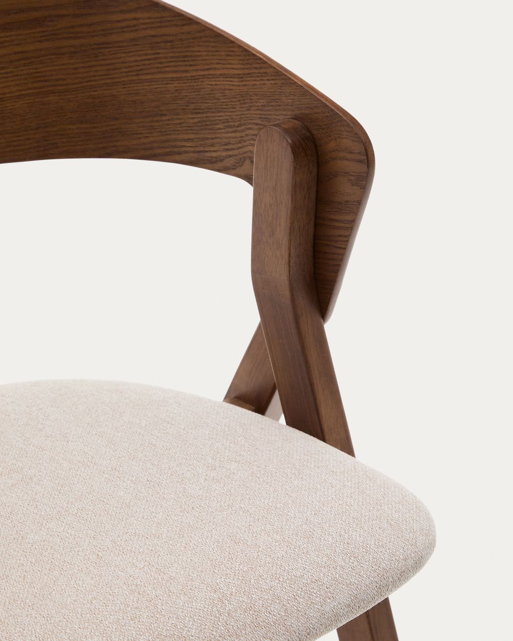 Eetkamerstoel GODIA - Wengé/Beige chenille KAV C06046MK12