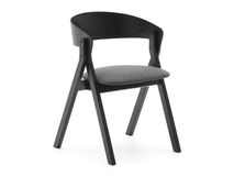 Eetkamerstoel GODIA - Zwart/Grijze chenille KAV C06056MK15