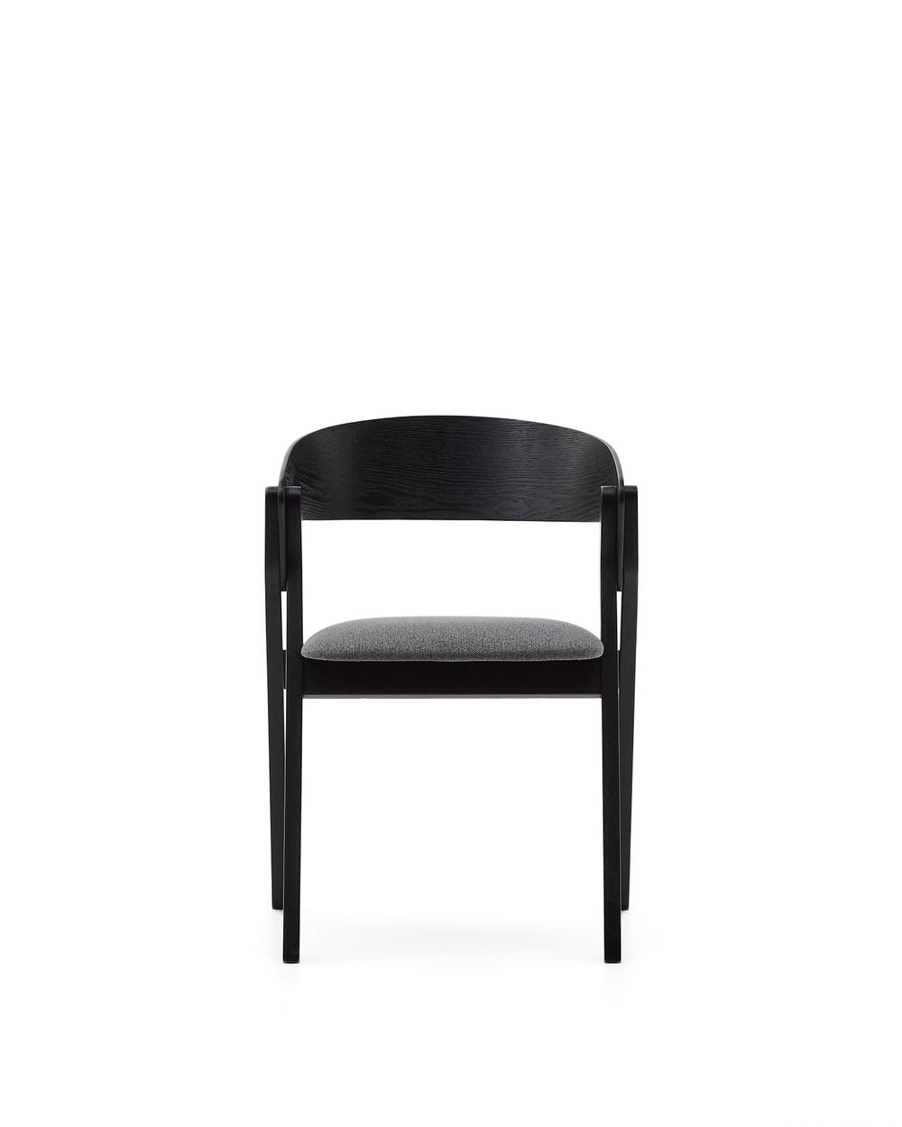 Eetkamerstoel GODIA - Zwart/Grijze chenille KAV C06056MK15