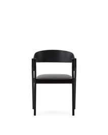 Eetkamerstoel GODIA - Zwart/Grijze chenille KAV C06056MK15