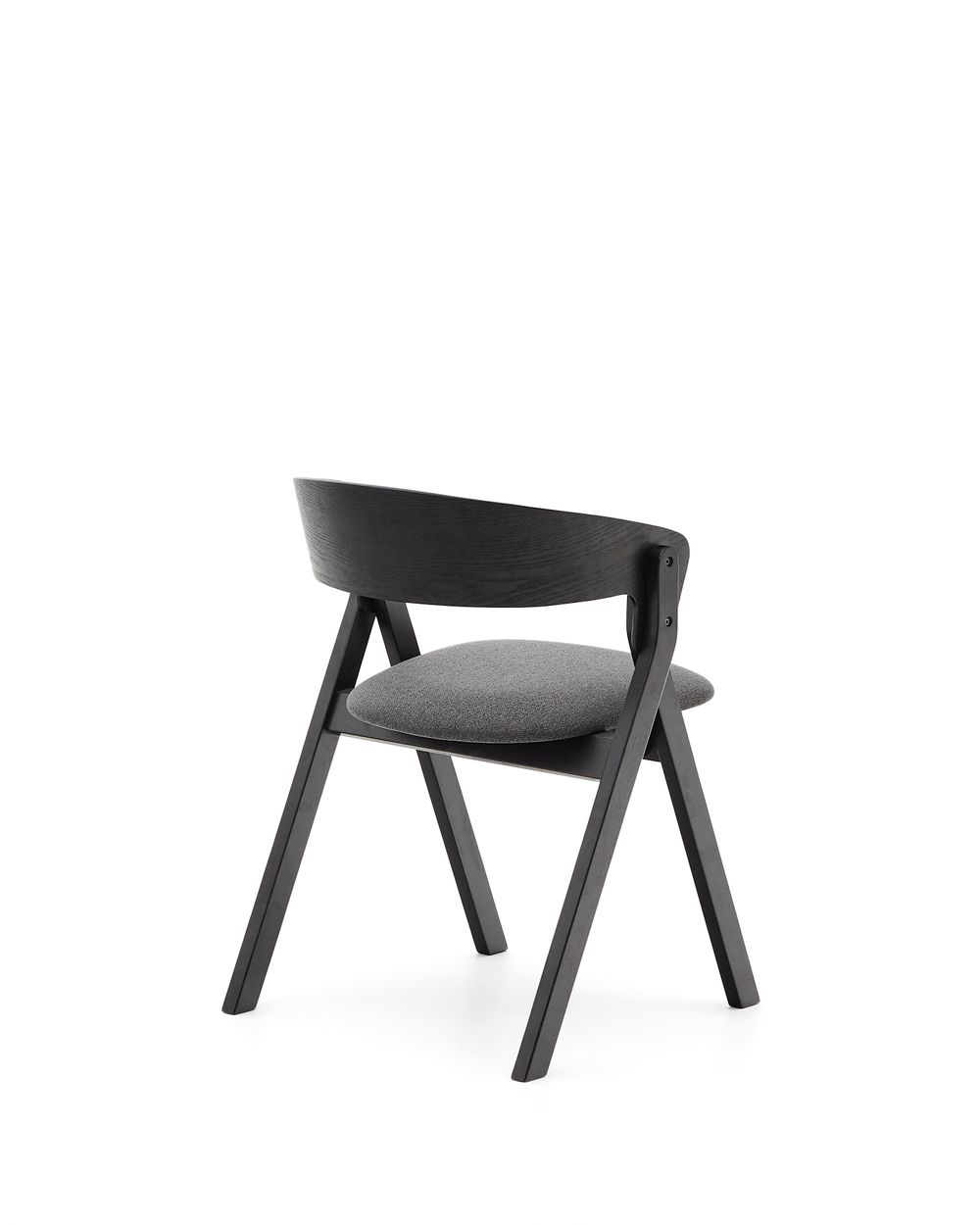 Eetkamerstoel GODIA - Zwart/Grijze chenille KAV C06056MK15