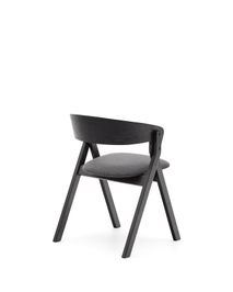 Eetkamerstoel GODIA - Zwart/Grijze chenille KAV C06056MK15