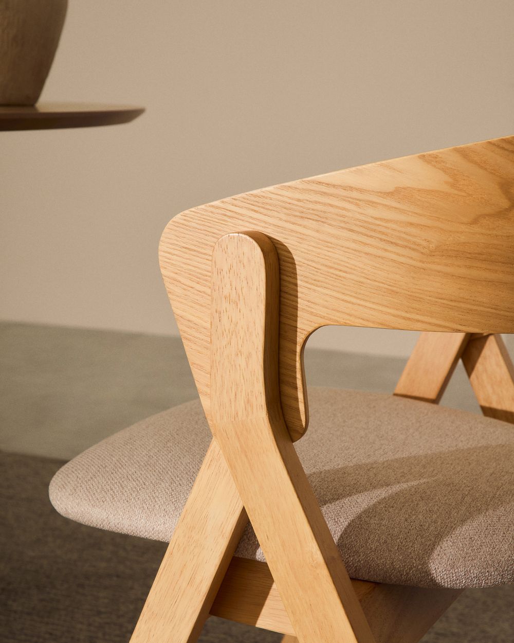 Eetkamerstoel GODIA - Hout/Beige chenille KAV C06063MK12