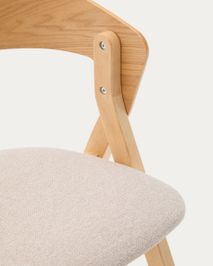 Eetkamerstoel GODIA - Hout/Beige chenille KAV C06063MK12