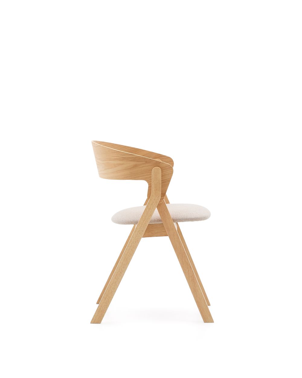 Eetkamerstoel GODIA - Hout/Beige chenille KAV C06063MK12