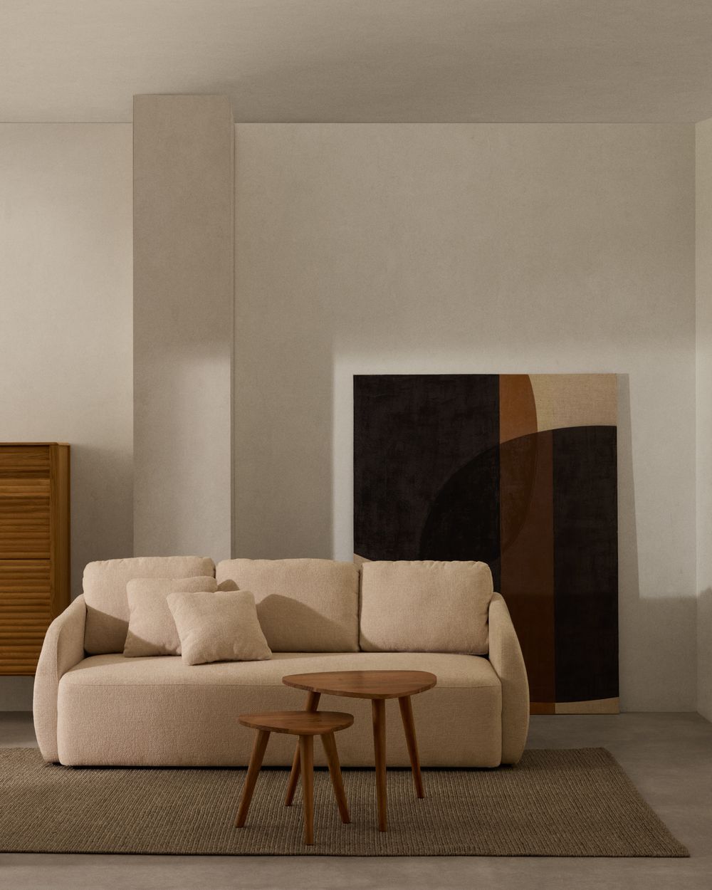 3-zit slaapbank LAIRA - Ecru KAV S00036LG39