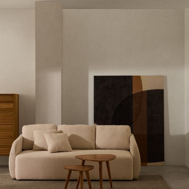 3-zit slaapbank LAIRA - Ecru