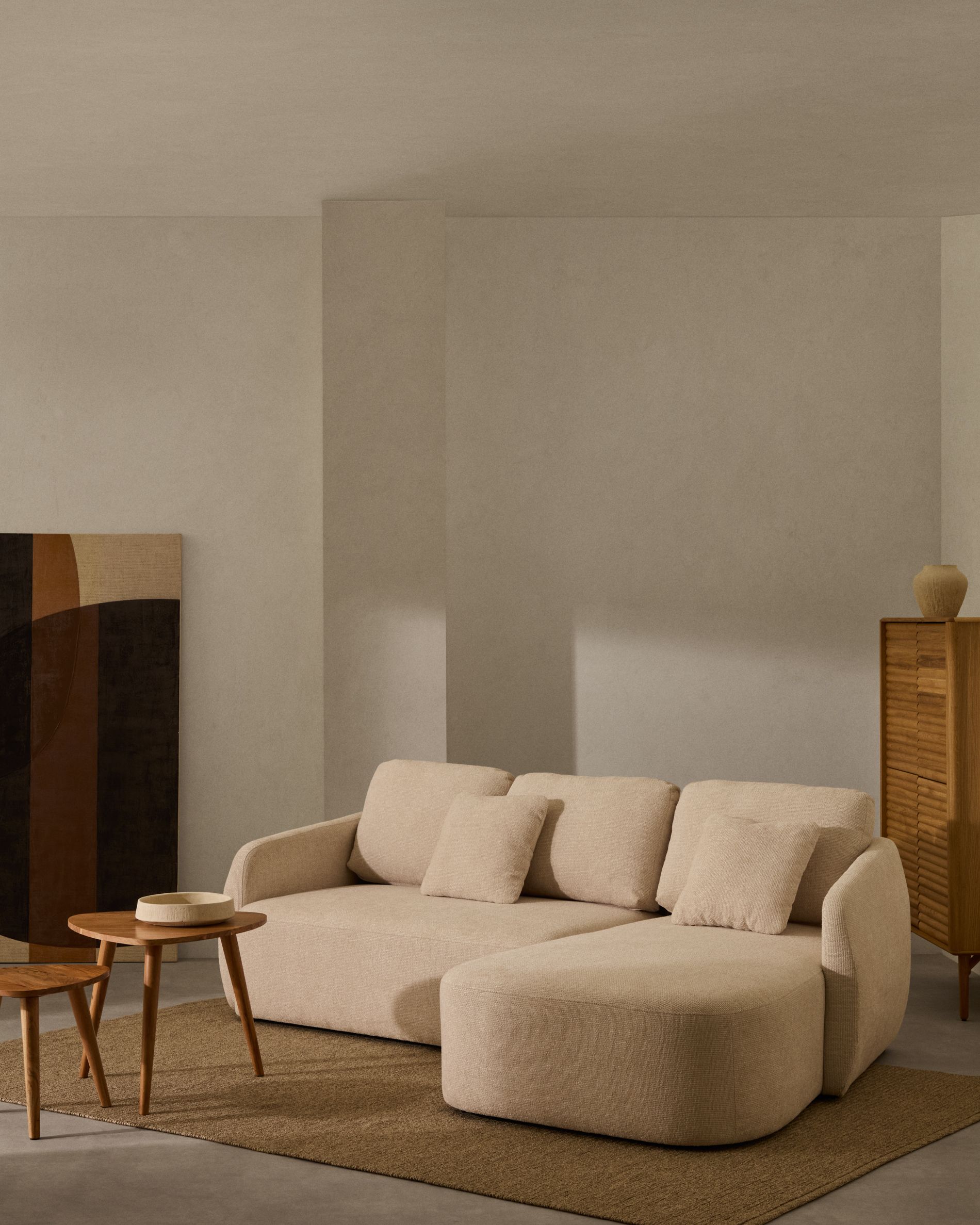 Hoekzetel met slaapfunctie LAIRA - Ecru