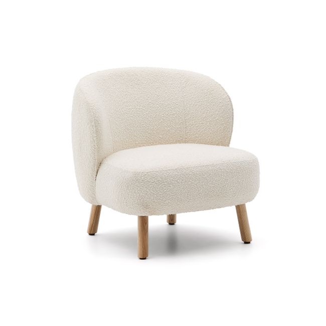 Fauteuil ULIT - Wit bouclé