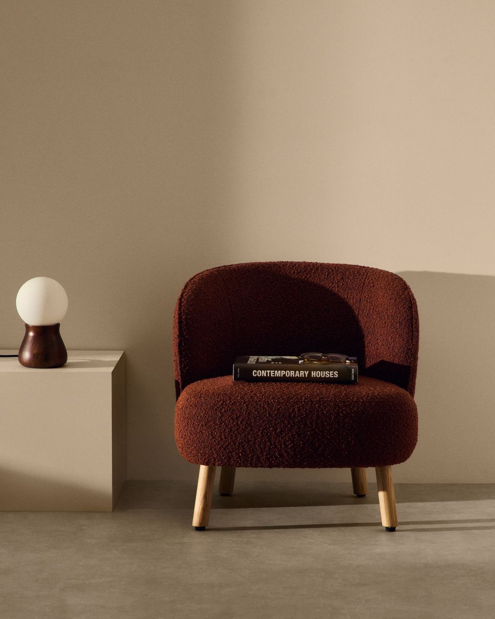 Fauteuil ULIT - Wit bouclé KAV S84082FA10