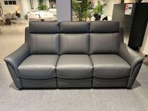 3-zit AFFOGATO - Grijs leder C-MXD-54-HKS1