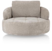 Draaifauteuil met poef BORGIA - Champagne HEH-372-TZFA-ENC