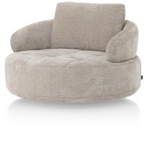 Draaifauteuil met poef BORGIA - Champagne HEH-372-TZFA-ENC