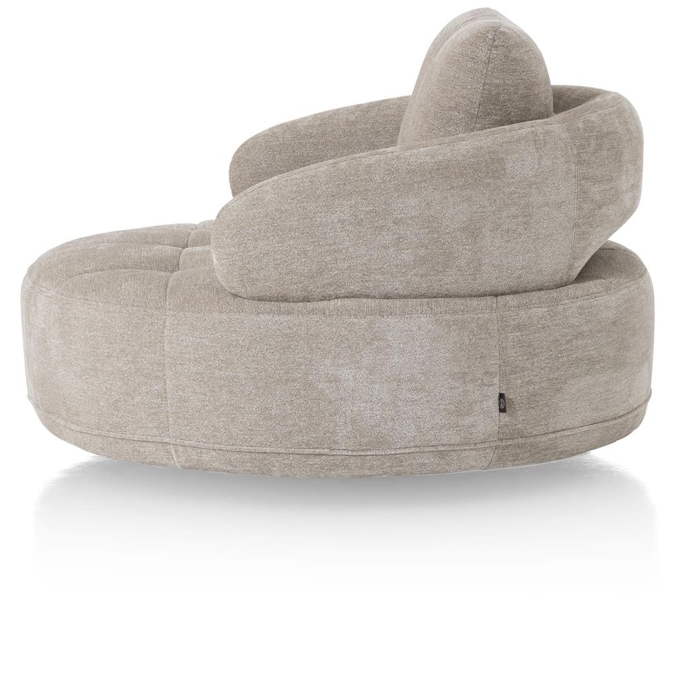 Draaifauteuil met poef BORGIA - Champagne HEH-372-TZFA-ENC