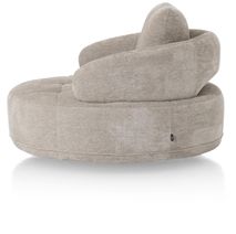 Draaifauteuil met poef BORGIA - Champagne HEH-372-TZFA-ENC