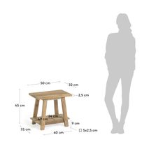 Bijzettafel SAFARA - Massief teakhout KAV CC2122M46